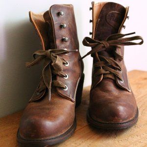 John Fluevog Ankle Boots w/ Blue Accents